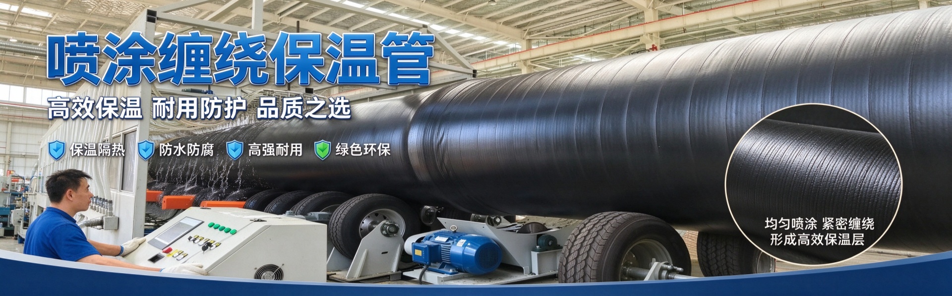 喷涂缠绕保温管展示